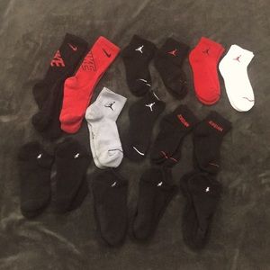 2 pair Nike, 5 pair Polo, 8 pair  Jordan SOCKS (Size 6-7 mens) or (8 women)